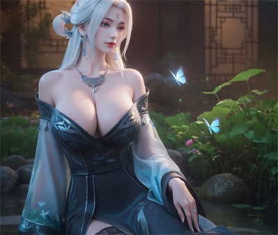 [第893期] [诛仙] [小白 · 系列] 黑丝吊带 [61P]-晚漫-共享AI国漫精致绘画AI高清视频